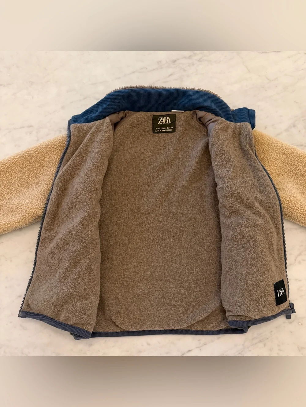 Zara Boy Fleece Coat - Colorblock Zip-Up Fleece - Zara Boy Jacket